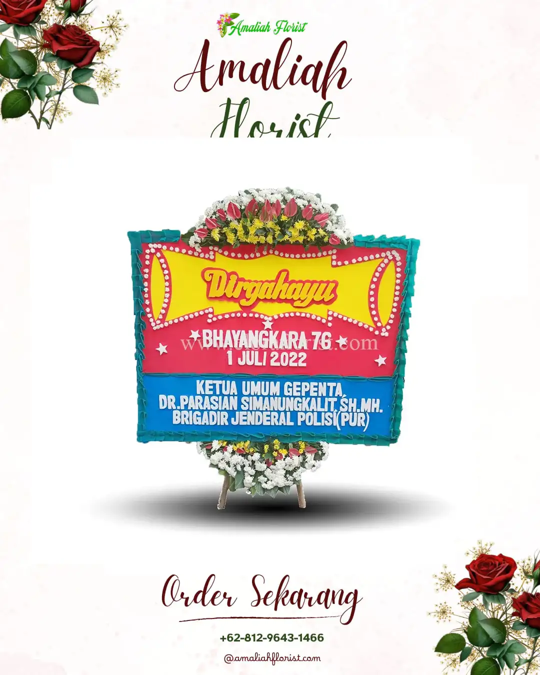 Papan Bunga HUT Ulang Tahun Reco